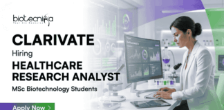Biotechnology jobs at Clarivate careers healthcare analyst jobs India