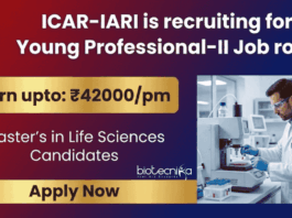 Young Professional-II Job at ICAR-IARI – Life Science Career Opportunity Young Professional job at ICAR-IARI in New Delhi for life science graduates, molecular biology, and functional genomics research