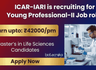 Young Professional job at ICAR-IARI in New Delhi for life science graduates, molecular biology, and functional genomics research