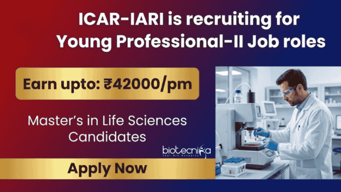Young Professional job at ICAR-IARI in New Delhi for life science graduates, molecular biology, and functional genomics research Young Professional job at ICAR-IARI in New Delhi for life science graduates, molecular biology, and functional genomics research