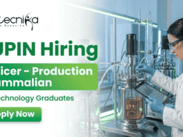 Biotechnology Job at Lupin – Officer Production Role | Apply Now Biotechnology job at Lupin Officer Production Mammalian Pune biotech hiring