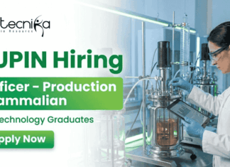 Biotechnology Job at Lupin – Officer Production Role | Apply Now Biotechnology job at Lupin Officer Production Mammalian Pune biotech hiring