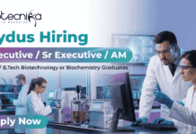 Executive Jobs at Zydus Biologics | Biotechnology & Biochem Apply Now Executive jobs at Zydus Biologics biotechnology jobs biochemistry jobs Ahmedabad