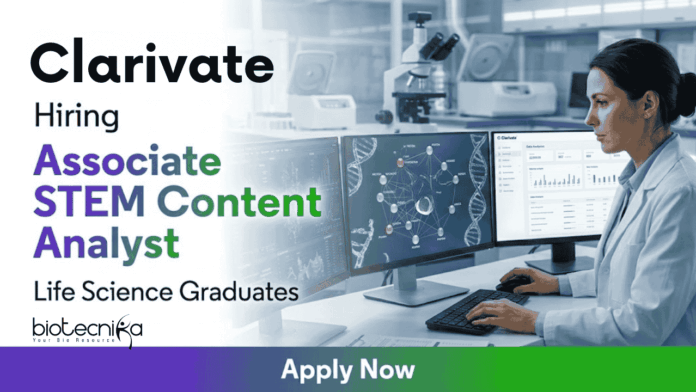 Content Analyst Job at Clarivate Biotechnology Job GENESEQ Chennai Content Analyst Job at Clarivate Biotechnology Job GENESEQ Chennai