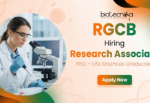RGCB Recruitment: Research Associate Jobs for Life Sciences, Apply Now Research Associate jobs at RGCB recruitment for life science jobs