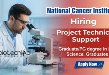 National Cancer Institute hiring Life Sciences/Biotech for Project Jobs, Applications Invited Research Jobs at NCI Jhajjar under ICMR Project Jobs for Life Science Research