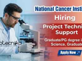 National Cancer Institute hiring Life Sciences/Biotech for Project Jobs, Applications Invited Research Jobs at NCI Jhajjar under ICMR Project Jobs for Life Science Research