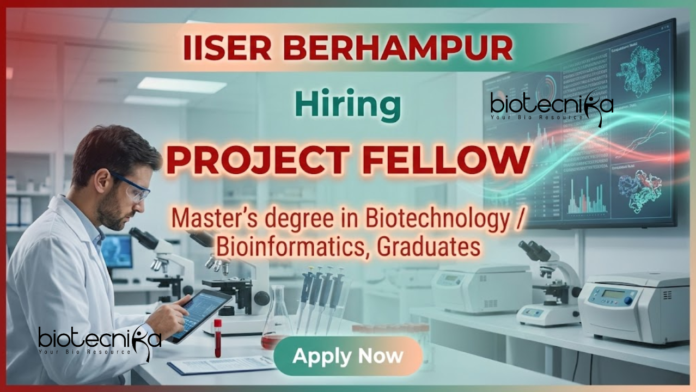 IISER Berhampur Research Jobs at IISER Berhampur Recruitment 2026 Biotechnology Jobs