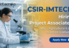 CSIR IMTECH Project Associate Job Openings | MSc Agricultural Science Apply Project Associate Jobs at CSIR IMTECH Recruitment 2026 in Agricultural Science Research