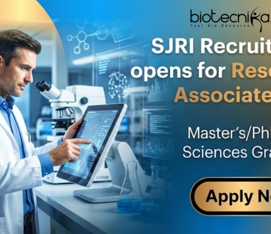 Research Associate Jobs at SJRI under SJRI Recruitment for Life Science Research