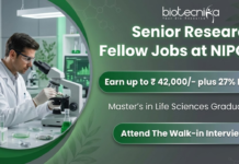Senior Research Fellow Jobs at NIPGR | Life Sciences Candidates, Attend The Walk-in Interview Senior Research Fellow Jobs at NIPGR under NIPGR Recruitment for Life Science Research