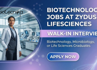 Biotechnology Jobs at Zydus Lifesciences | Attend The Walk-in Interview Biotechnology jobs at Zydus Lifesciences in vaccine technologyBiotechnology jobs at Zydus Lifesciences in vaccine technology