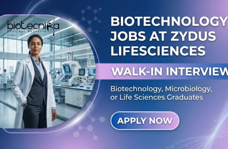 Biotechnology Jobs at Zydus Lifesciences | Attend The Walk-in Interview Biotechnology jobs at Zydus Lifesciences in vaccine technologyBiotechnology jobs at Zydus Lifesciences in vaccine technology