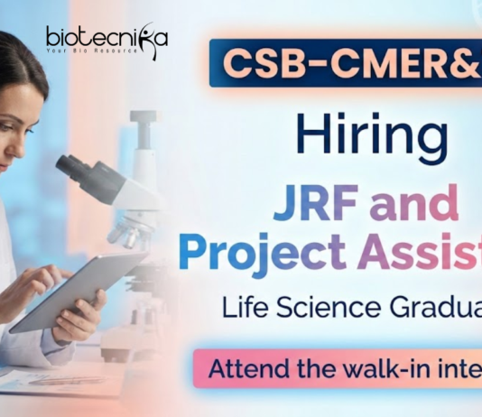 Junior Research Fellow Central Silk Board Recruitment Life Science Jobs