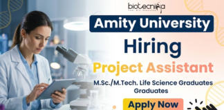 Project Assistant Jobs at Amity University | Life Sciences Apply Now Project Assistant Jobs Amity University Recruitment Research Jobs
