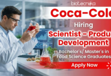 Scientist Jobs at Coca-Cola – Product Development Role | Food Science Jobs Apply Now Scientist Jobs at Coca-Cola Careers for Food Science Jobs