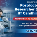 Postdoctoral researcher IIT Gandhinagar Recruitment 2026 – Research Jobs in cancer biology