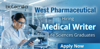 Medical Writing Job at West Pharmaceutical – R&D Job Bangalore