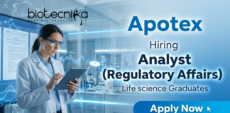Regulatory Affairs Job at Apotex Inc. Careers – Analyst Job for Life Science Graduates in Mumbai