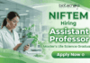 Assistant Professor Jobs at NIFTEM Recruitment 2026 Government Teaching Jobs in Food Science