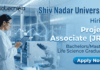 Project Associate Junior Research Fellow Shiv Nadar University Recruitment Neuroscience Lab Job 2026