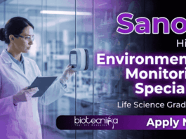 Specialist jobs at Sanofi environmental monitoring biology jobs Hyderabad