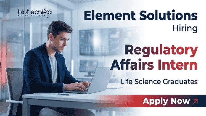 Regulatory Affairs Jobs Element Solutions regulatory affairs intern life science internship Regulatory Affairs Jobs Element Solutions regulatory affairs intern life science internship