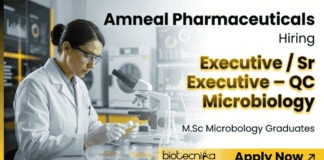 Executive Jobs at Amneal | QC Microbiology Opening | Apply Now Executive Jobs at Amneal in QC Microbiology. Apply for pharma Microbiology Jobs and QC Jobs in Gujarat for M.Sc candidates.