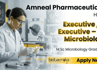 Executive Jobs at Amneal | QC Microbiology Opening | Apply Now Executive Jobs at Amneal in QC Microbiology. Apply for pharma Microbiology Jobs and QC Jobs in Gujarat for M.Sc candidates.