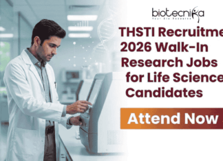 THSTI Recruitment 2026 Walk-In Research Jobs for Life Science Candidates THSTI Recruitment research jobs Life Science Jobs walk-in