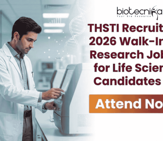 THSTI Recruitment 2026 Walk-In Research Jobs for Life Science Candidates THSTI Recruitment research jobs Life Science Jobs walk-in