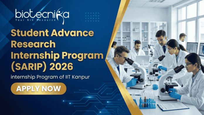 SARIP 2026 Internship Program at IIT Kanpur – Apply Now SARIP 2026 internship program IIT Kanpur career research internship India