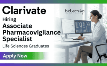 Pharmacovigilance Jobs at Clarivate | Fresher Life Science Jobs | Apply Now Pharmacovigilance jobs Clarivate careers life science jobs Noida