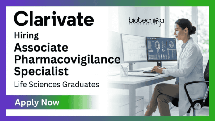 Clarivate hiring for pharmacovigilance jobs in Noida with hybrid work mode Pharmacovigilance jobs Clarivate careers life science jobs Noida