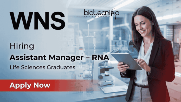 Assistant Manager jobs WNS life science jobs Noida