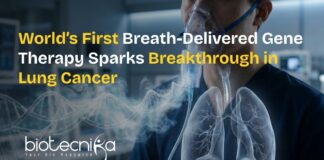 World’s First Breath-Delivered Gene Therapy Sparks Breakthrough in Lung Cancer Breath-delivered gene therapy targeting lung cancer in patients