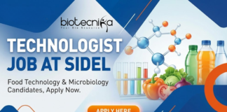 Technologist job at Sidel. Food Technology & Microbiology Candidates, Apply Now. Job Opportunity in Pune, India.