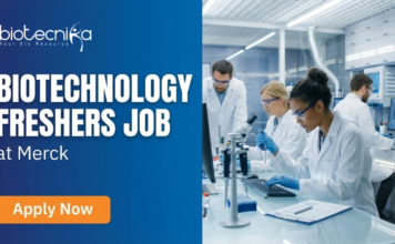 Biotechnology Freshers Job at Merck. Life Sciences, Biotechnology, Microbiology, Biochemistry, Genetic Engg Candidates, Apply Now.