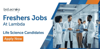Life Science Freshers Jobs at Lambda | Apply Now Apply for Life Science Freshers Jobs at Lambda Career. Officer ICSR Role in Pharmacovigilance Jobs for Life Sciences Graduates.