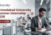 Ahmedabad University Summer Internship 2026, Apply Online Ahmedabad University Summer Internship 2026 life science research internship apply online