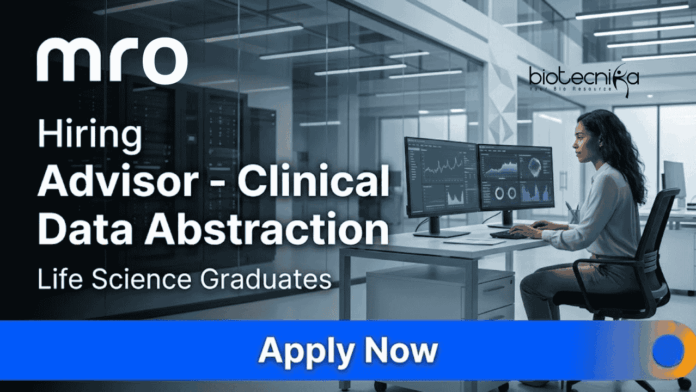 Advisor Clinical Data Abstraction – Life Science Jobs in Pune Life Science Jobs Clinical Data Analyst Job Pune Hybrid MRO jobs