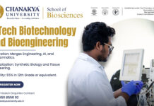 Chanakya School of Biosciences Admissions Open For BTech Biotechnology & Bioengineering | Apply Now BTech Biotechnology & Bioengineering Admissions Chanakya University. BTech Biotech & Bioengineering Admissions 2026 at Chanakya University.