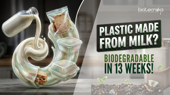BIODEGRADABLE plastics (1) Scientists Develop Milk-Based Plastic that Breaks Down in Soil Within 13 weeks, Offering a Sustainable Solution for Biodegradable Packaging.