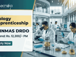 INMAS DRDO Apprenticeship for BSc Biology Candidates with Stipend of Rs. 12,300/- PM | Apply Now Apply for INMAS DRDO Apprenticeship 2026 under DRDO Recruitment. Best Opportunity for Students Looking for Biology Career.