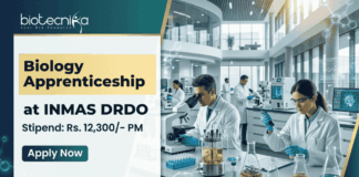 INMAS DRDO Apprenticeship for BSc Biology Candidates with Stipend of Rs. 12,300/- PM | Apply Now Apply for INMAS DRDO Apprenticeship 2026 under DRDO Recruitment. Best Opportunity for Students Looking for Biology Career.