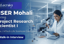Research Scientist Jobs at IISER Mohali Recruitment | Walk-in Interview 2026 | Attend Now research scientist jobs IISER Mohali recruitment life science research walk in interview