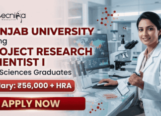 Panjab University Project Research Scientist I Recruitment | Life Science Jobs Apply Now scientist jobs panjab university recruitment life science jobs research project