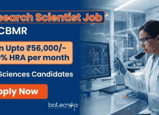 Life Sciences Research Scientists Jobs at CBMR | Earn ₹56,000/- + HRA PM | Apply Now CBMR Recruitment for Project Research Scientist Jobs. Apply for Life Sciences Research Role under ICMR funded project.