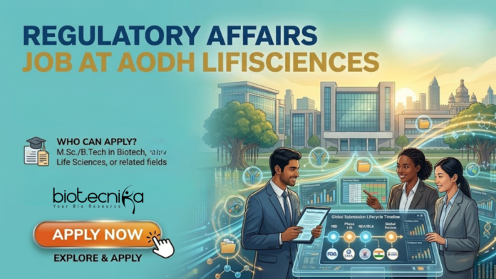 Regulatory Affairs Job at Aodh Lifesciences. Biotechnology & Life Sciences Candidates, Apply Now For this Job Opportunity in Hyderabad. Regulatory Affairs Job at Aodh Lifesciences. Biotechnology & Life Sciences Candidates, Apply Now For this Job Opportunity in Hyderabad.