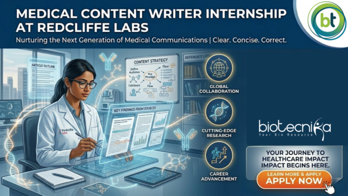 Content Writer Intern at Redcliffe Labs. Life Sciences & Biotechnology Candidates, Apply Now. Job Opportunity in Noida. Content Writer Intern at Redcliffe Labs. Life Sciences & Biotechnology Candidates, Apply Now. Job Opportunity in Noida.